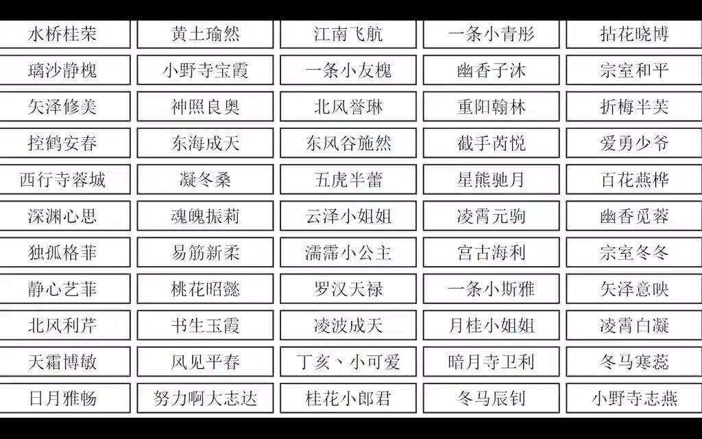 游戏名字女生仙气古风唯美